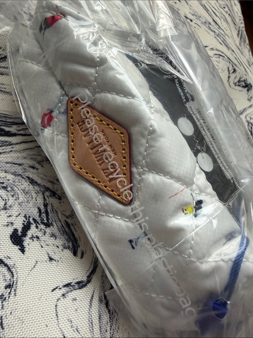 DEDE JOHNSTON SKIER PRINT MZ Wallace Dede Ski Print Double zip cosmetic pouch - Picture 4 of 4